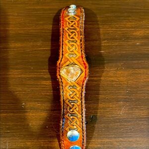 Handcrafted Leather Bracelet with Celtic Design